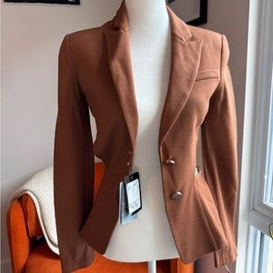 Emporio Armani Rust Brown Backless Blazer